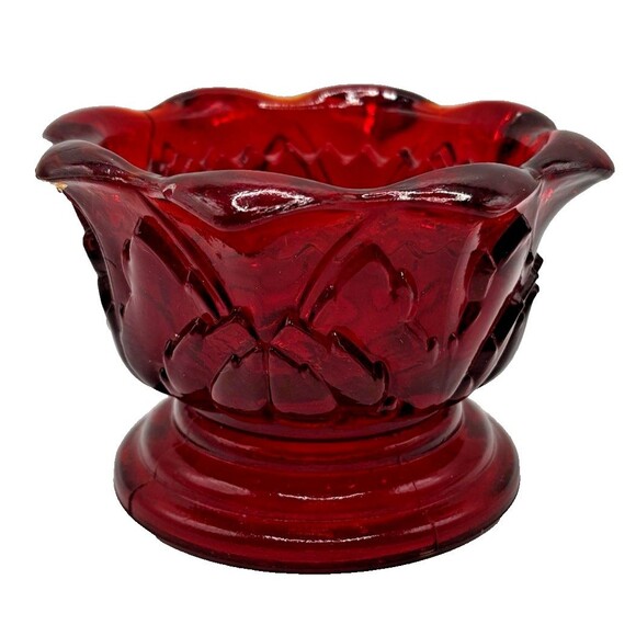 Confederate Brooke Crescent Amberina Diamond Pineapple Fairy Light Base Red - Picture 3 of 8